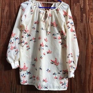 Vintage Americana Peace Dove Blouse